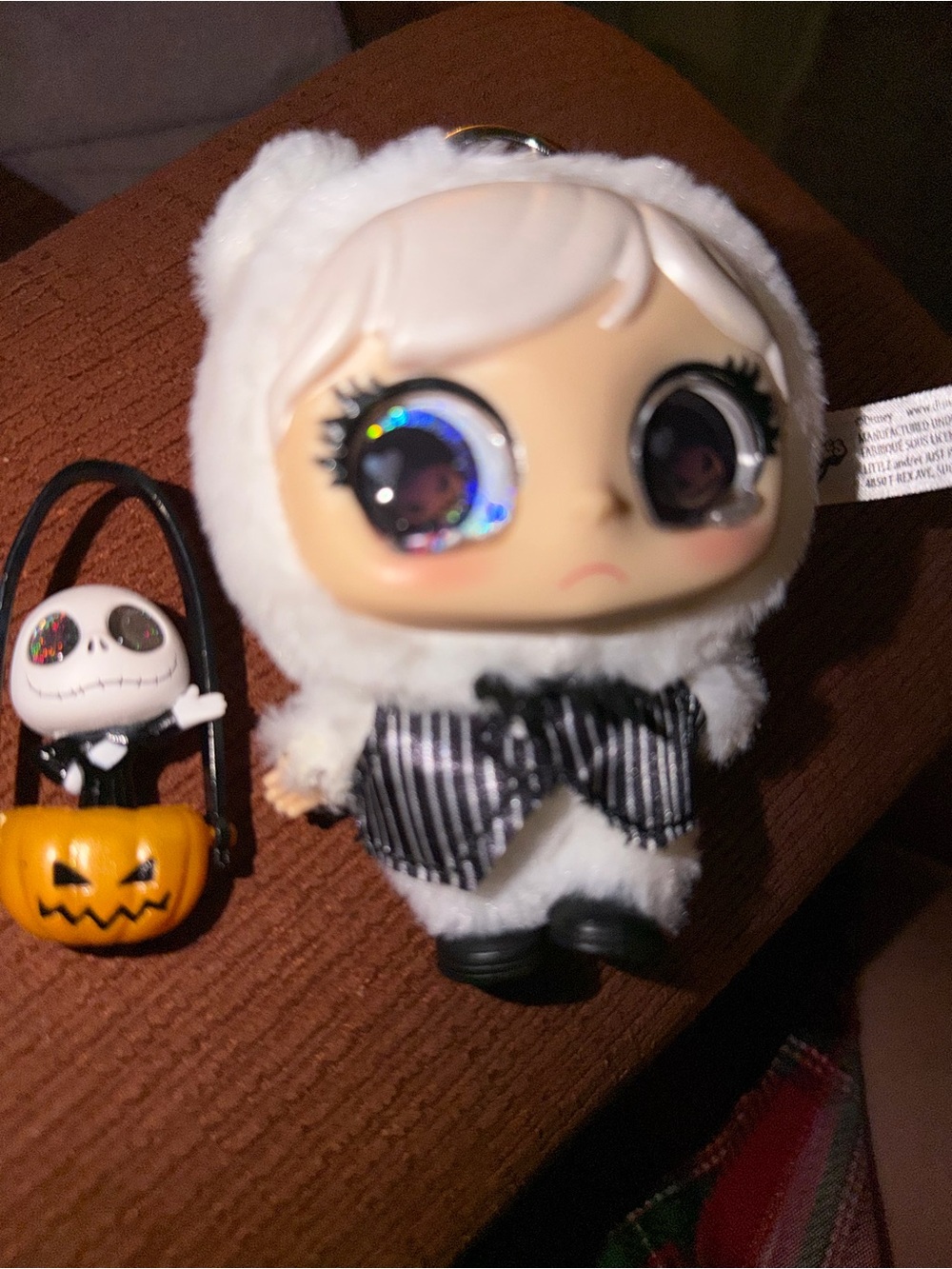 Cute White Plush Halloween Character Toy with Sparkle Eyes